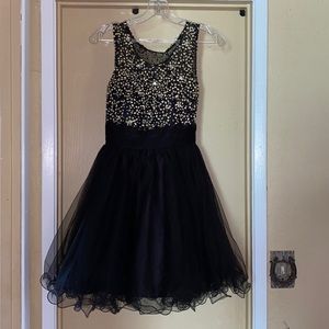Black and Gold Mon Cheri Cocktail dress